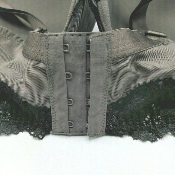 Cacique Lane Bryant Womens Bra Smooth Satin Full Coverage w/ Lace 42DD Gray - Picture 5 of 10